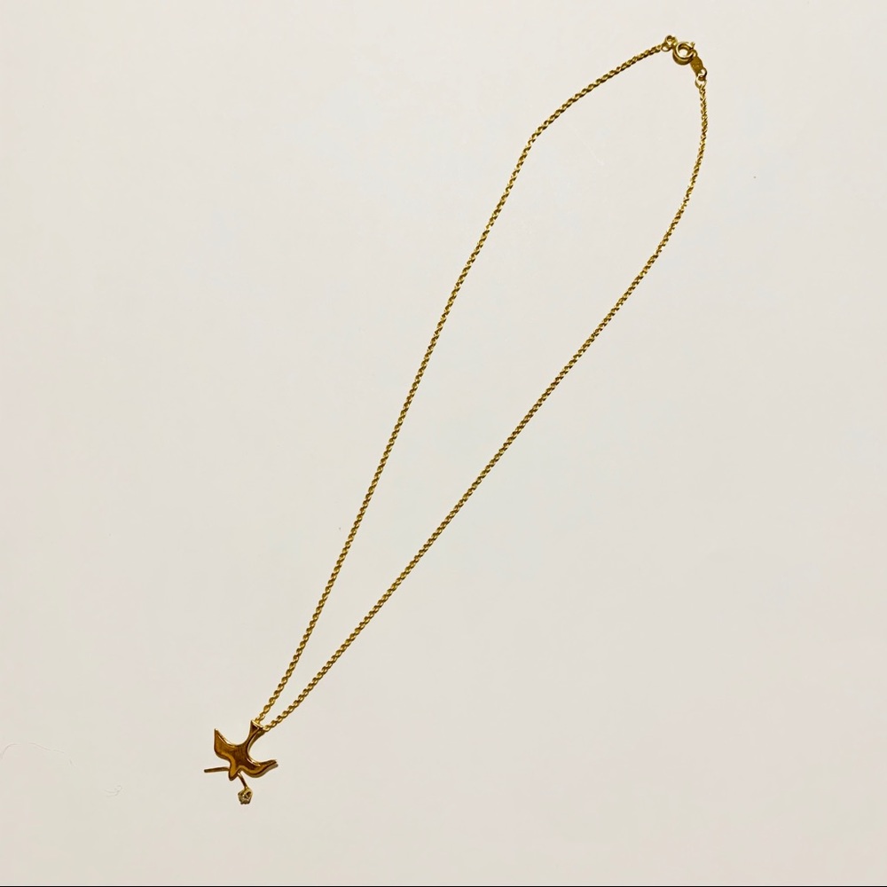 14K Gold Dove Necklace
